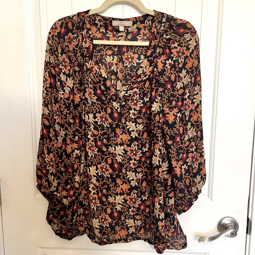 Banana Republic Womens Floral Blouse